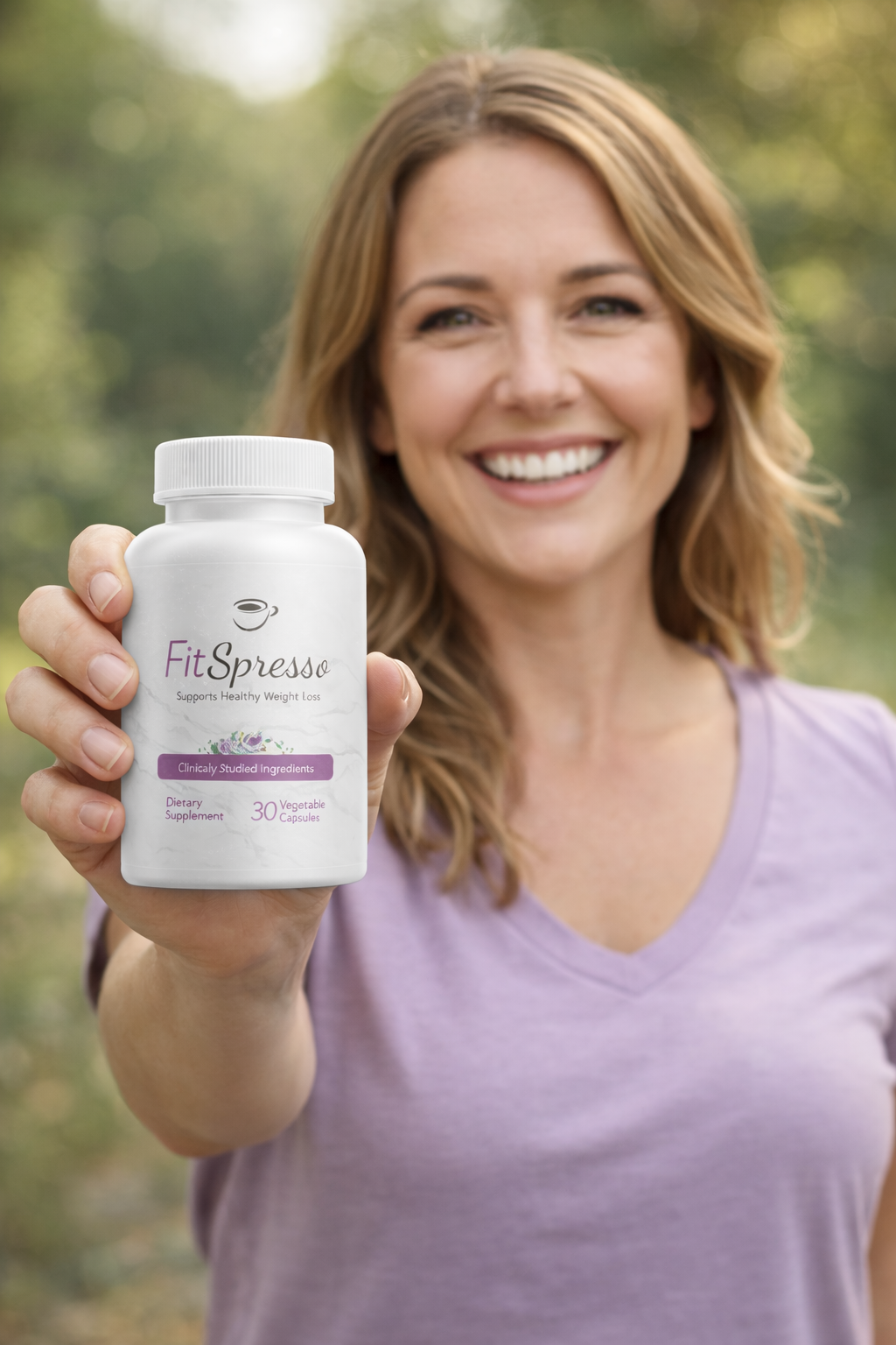 Person using FitSpresso supplement